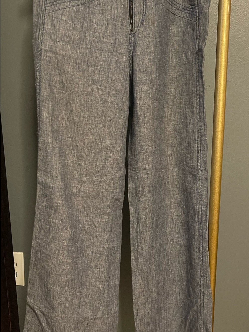 Anthropologie Pilcro and the Letterpress Chambray Linen-Blend Chinos